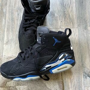 Jordan Black and Blue Athletic Shoes